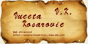 Vuceta Košarović vizit kartica